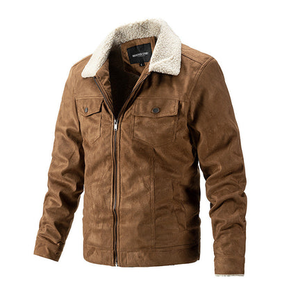 Veste d'hiver homme col fausse fourrure Pratique