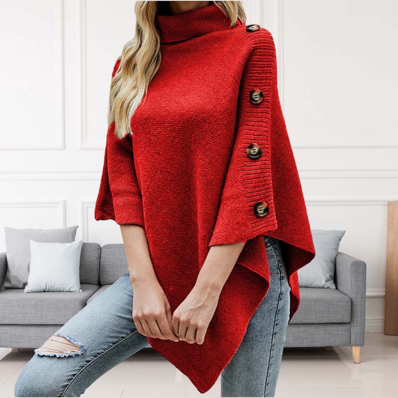 Poncho élégant en acrylique, chaud et chic