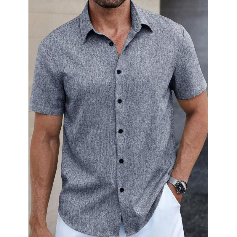 Chemise homme à manches courtes texturée design moderne