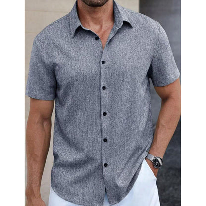 Chemise homme à manches courtes texturée design moderne