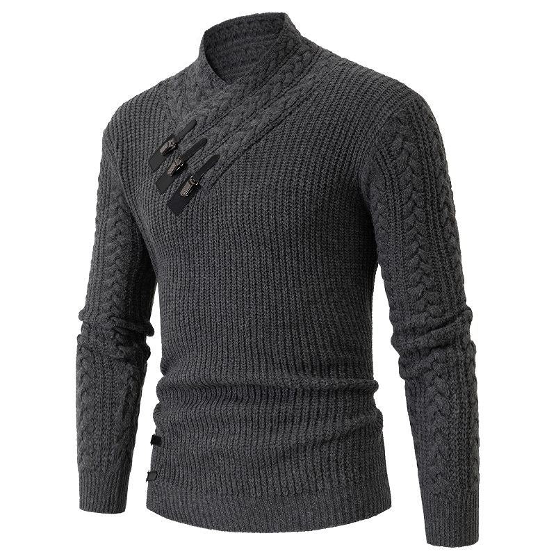 Pull tricoté asymétrique moderne pour homme