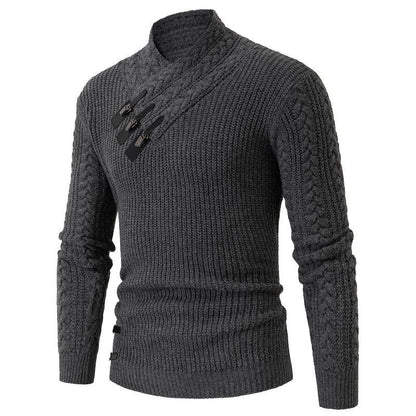 Pull tricoté asymétrique moderne pour homme
