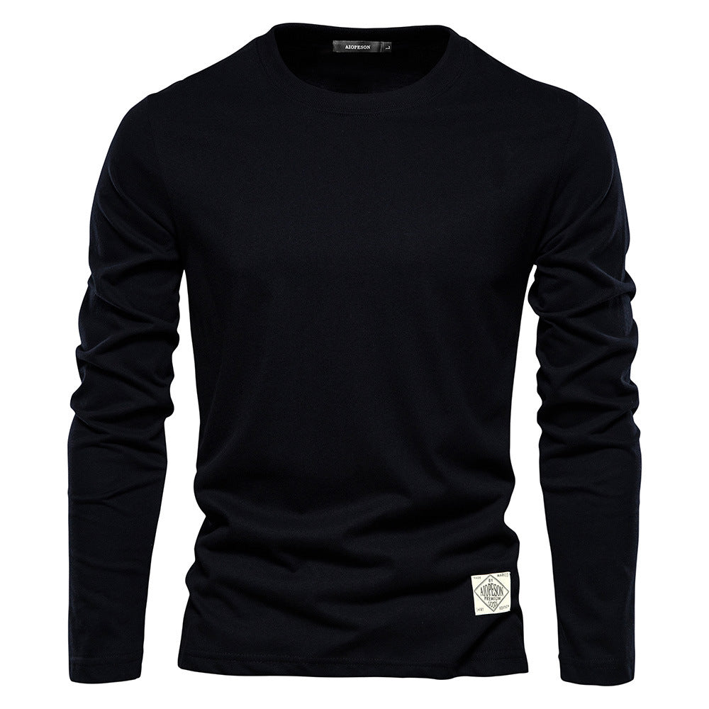 T-shirt manches longues en coton coupe moderne pour homme