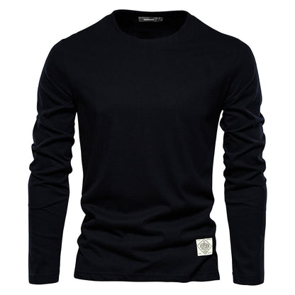 T-shirt manches longues en coton coupe moderne pour homme