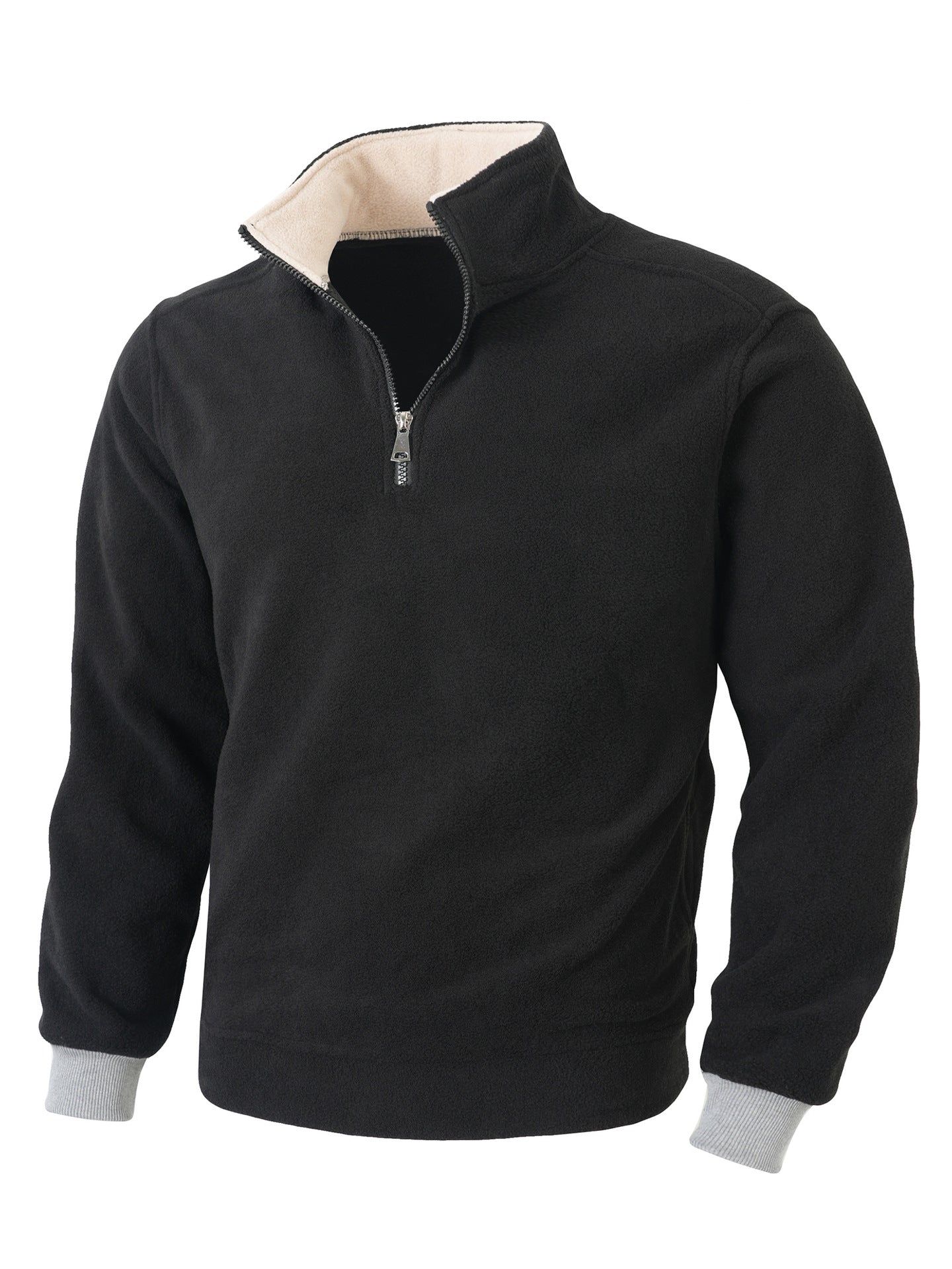 Veste polaire mi-longue chaude pour hommes