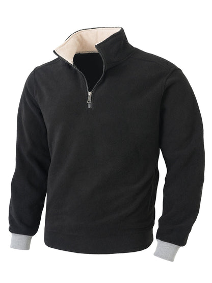 Veste polaire mi-longue chaude pour hommes
