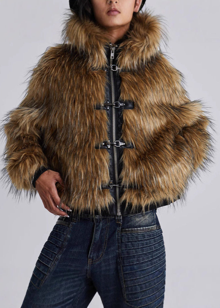 Veste en fausse fourrure de luxe Design élégant