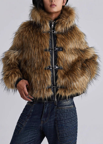 Veste en fausse fourrure de luxe Design élégant