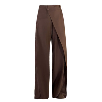 Pantalon femme élégant style palazzo large