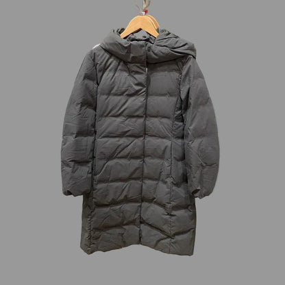 Manteau d'hiver long à manches longues pour femme avec doublure