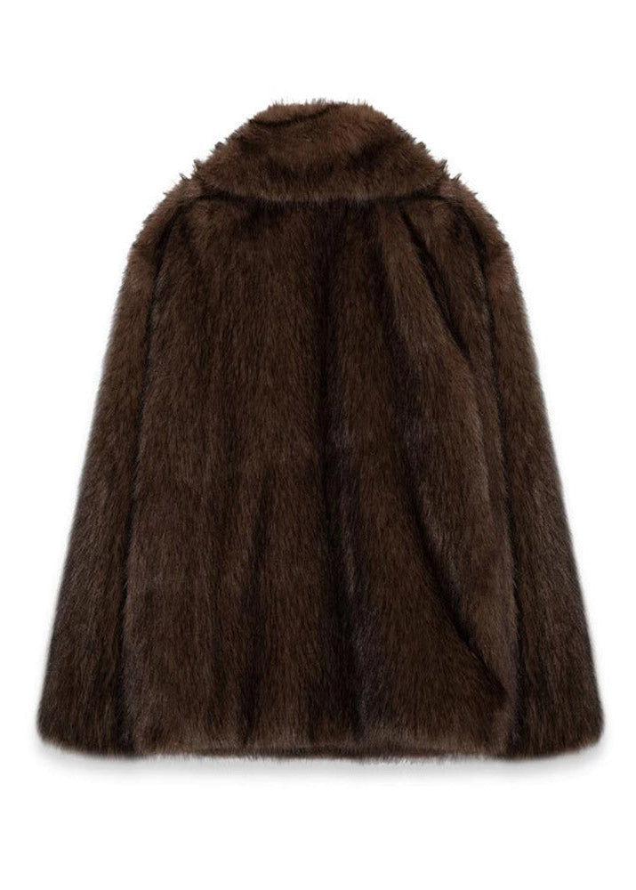 Blouson tendance en fausse fourrure pour femme