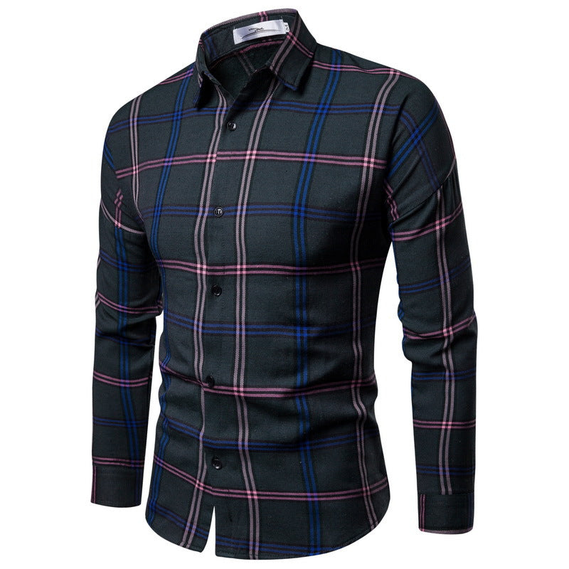 Chemise en flanelle à carreaux pour homme, moderne et confortable