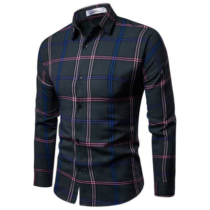 Chemise en flanelle à carreaux pour homme, moderne et confortable