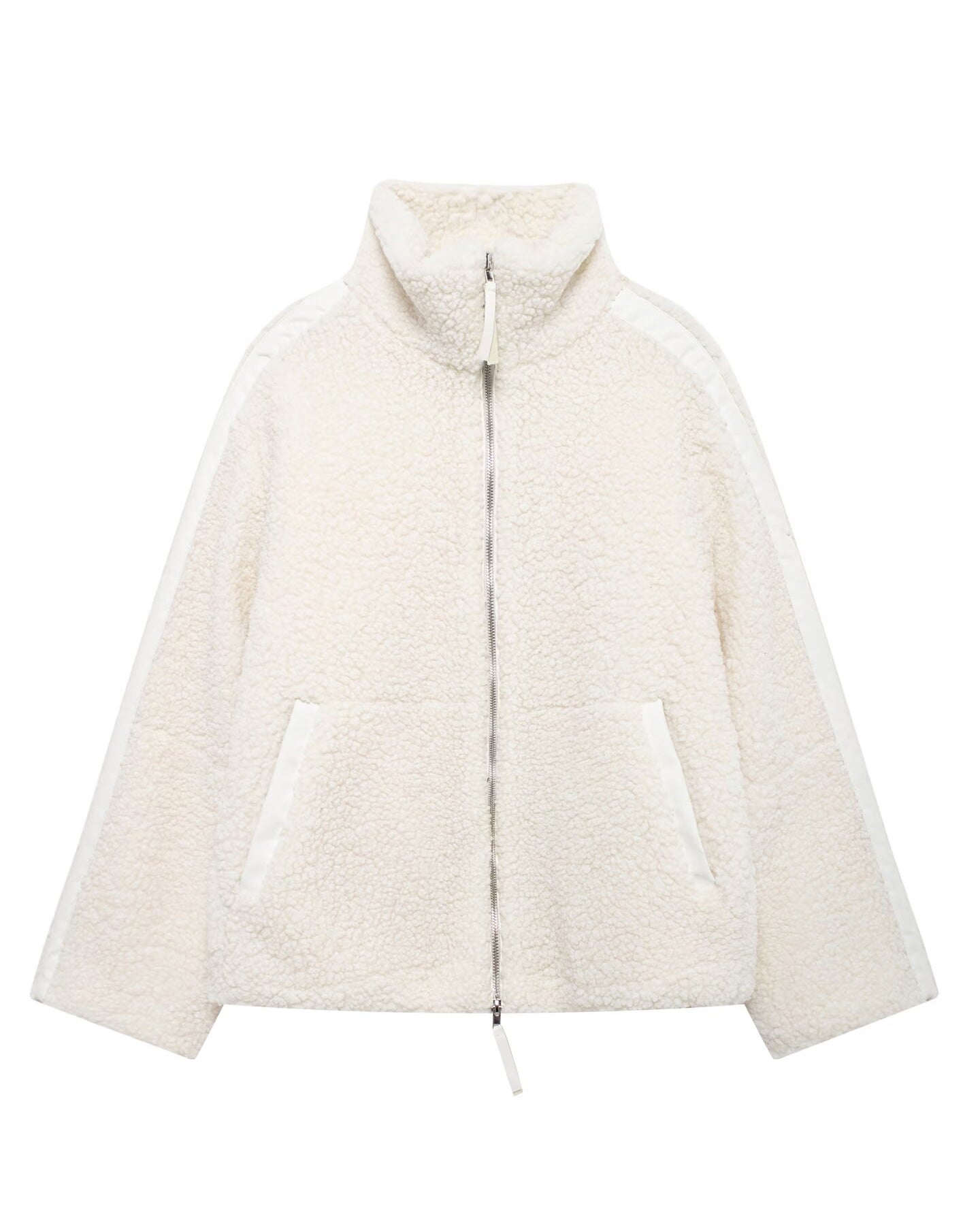 Veste matelassée en polaire chaude, double fermeture éclair