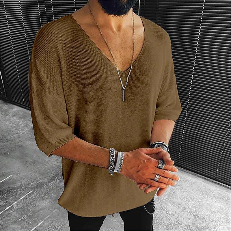 Pull Oversize Col V Homme Style Moderne