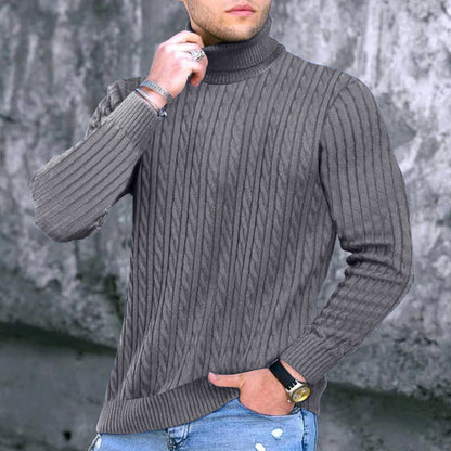 Col roulé homme moderne texturé
