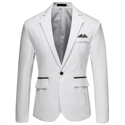Veste de costume élégante en satin noir pour homme