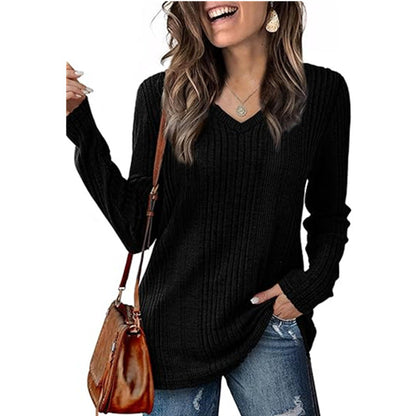 Pull pour femme, en tricot, col en V