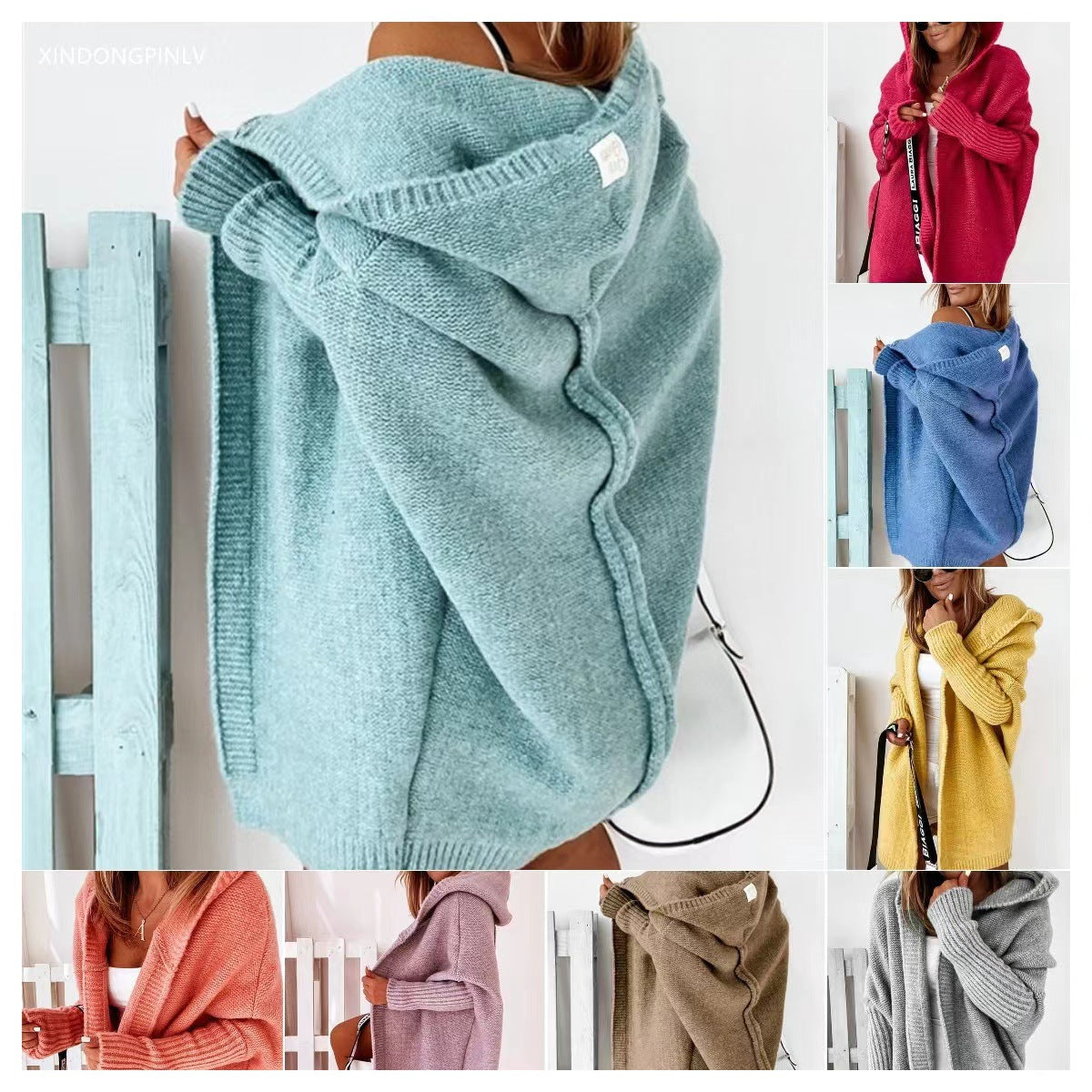 Damen Strickpullover Lässig Offen Vorne - IdealeKleiden