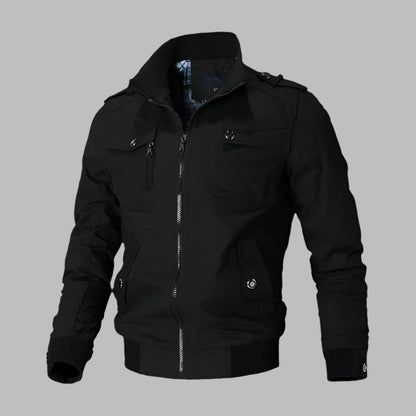Blouson confortable en coton coupe décontractée fermeture éclair