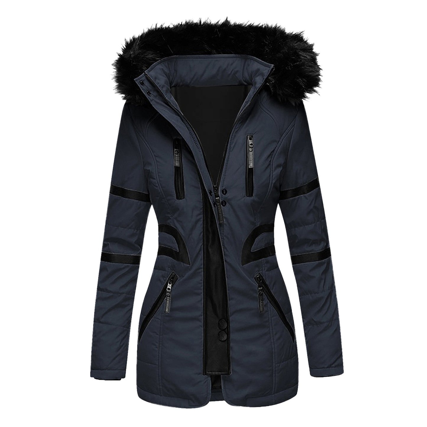 Élégant Manteau d'hiver Femme Chaud Capuche