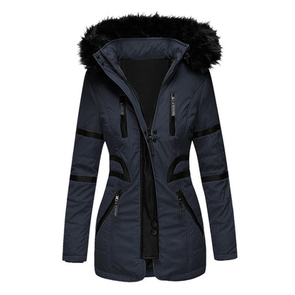 Élégant Manteau d'hiver Femme Chaud Capuche