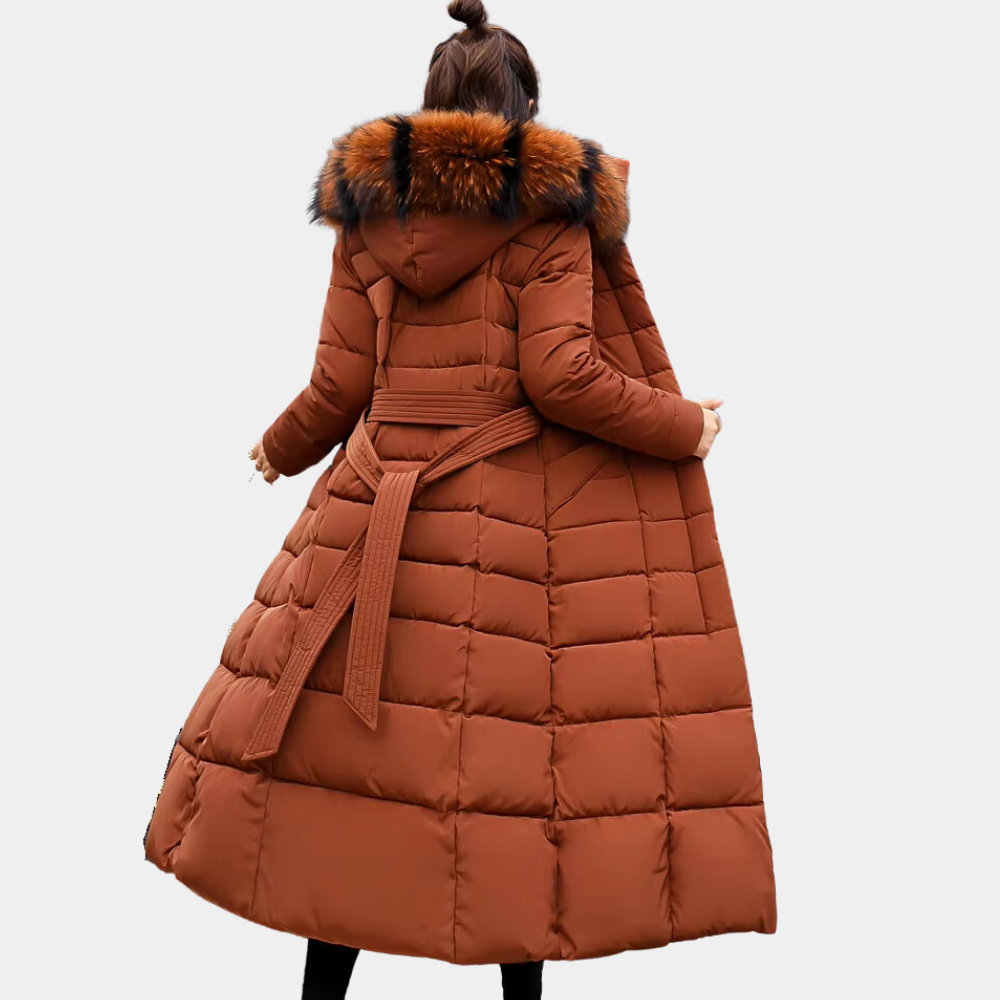 Wintermantel Damen Lang Kapuze Steppjacke - IdealeKleiden