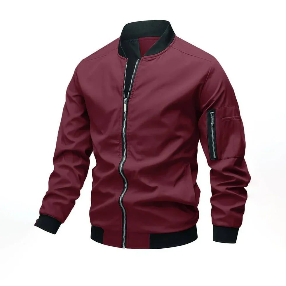 Blouson aviateur homme aspect cuir moderne