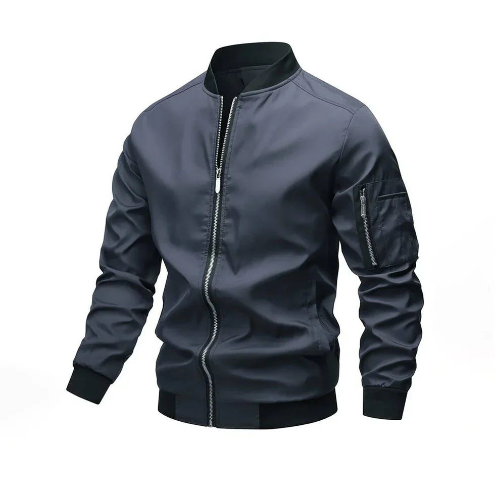 Blouson aviateur homme aspect cuir moderne
