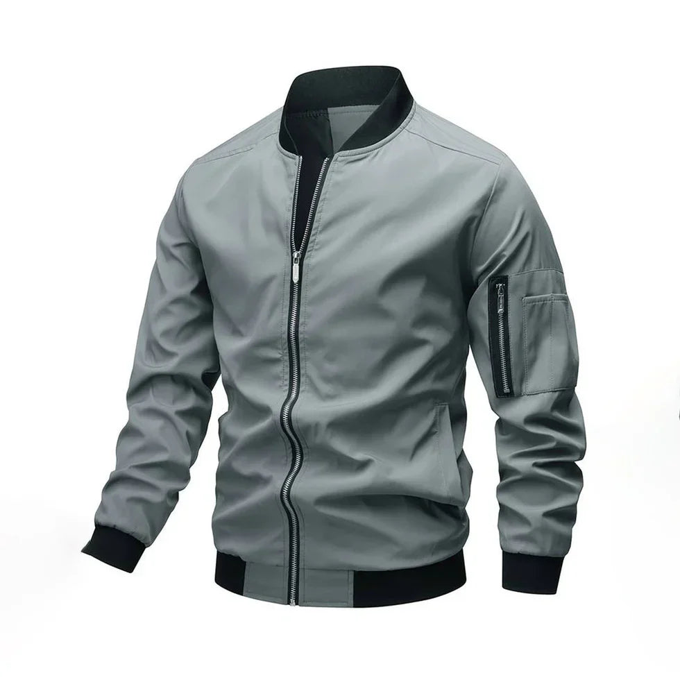 Blouson aviateur homme aspect cuir moderne
