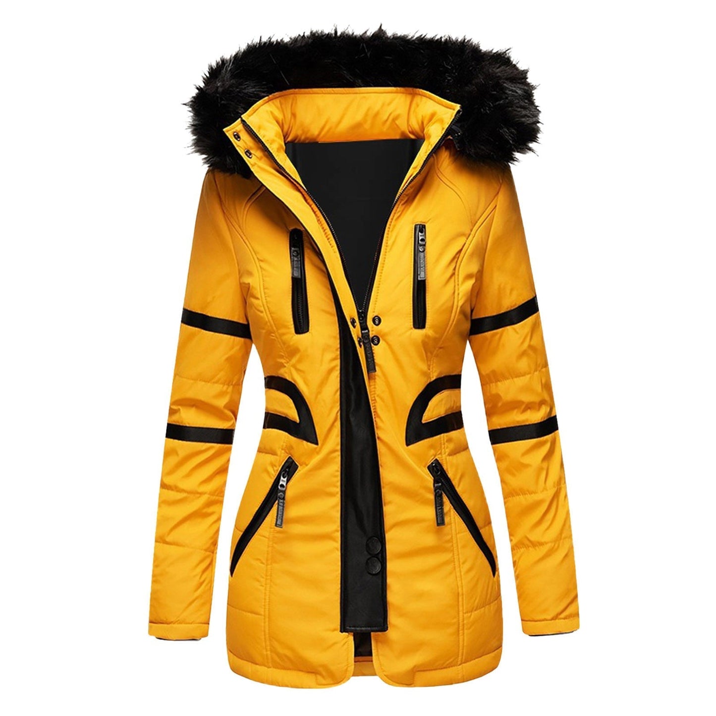 Élégant Manteau d'hiver Femme Chaud Capuche