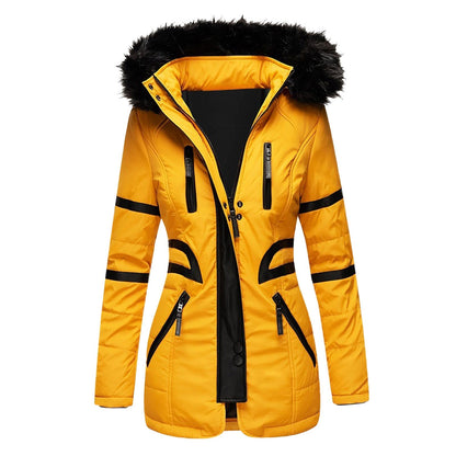 Élégant Manteau d'hiver Femme Chaud Capuche