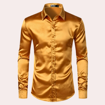 Chemise Homme Slim Fit Bleu Brillant