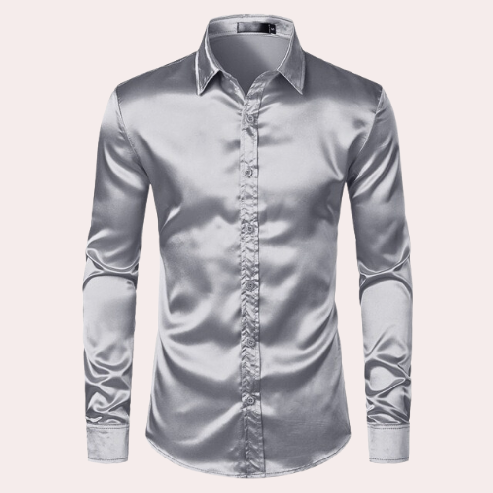 Chemise Homme Slim Fit Bleu Brillant