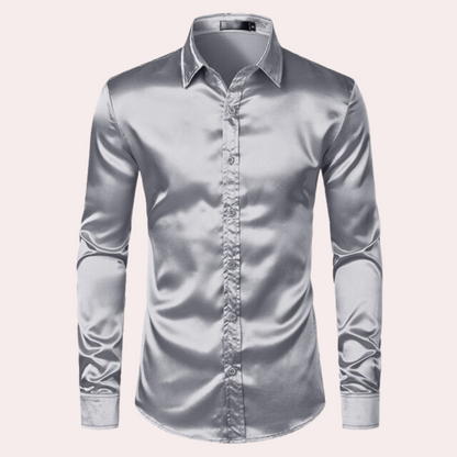 Chemise Homme Slim Fit Bleu Brillant