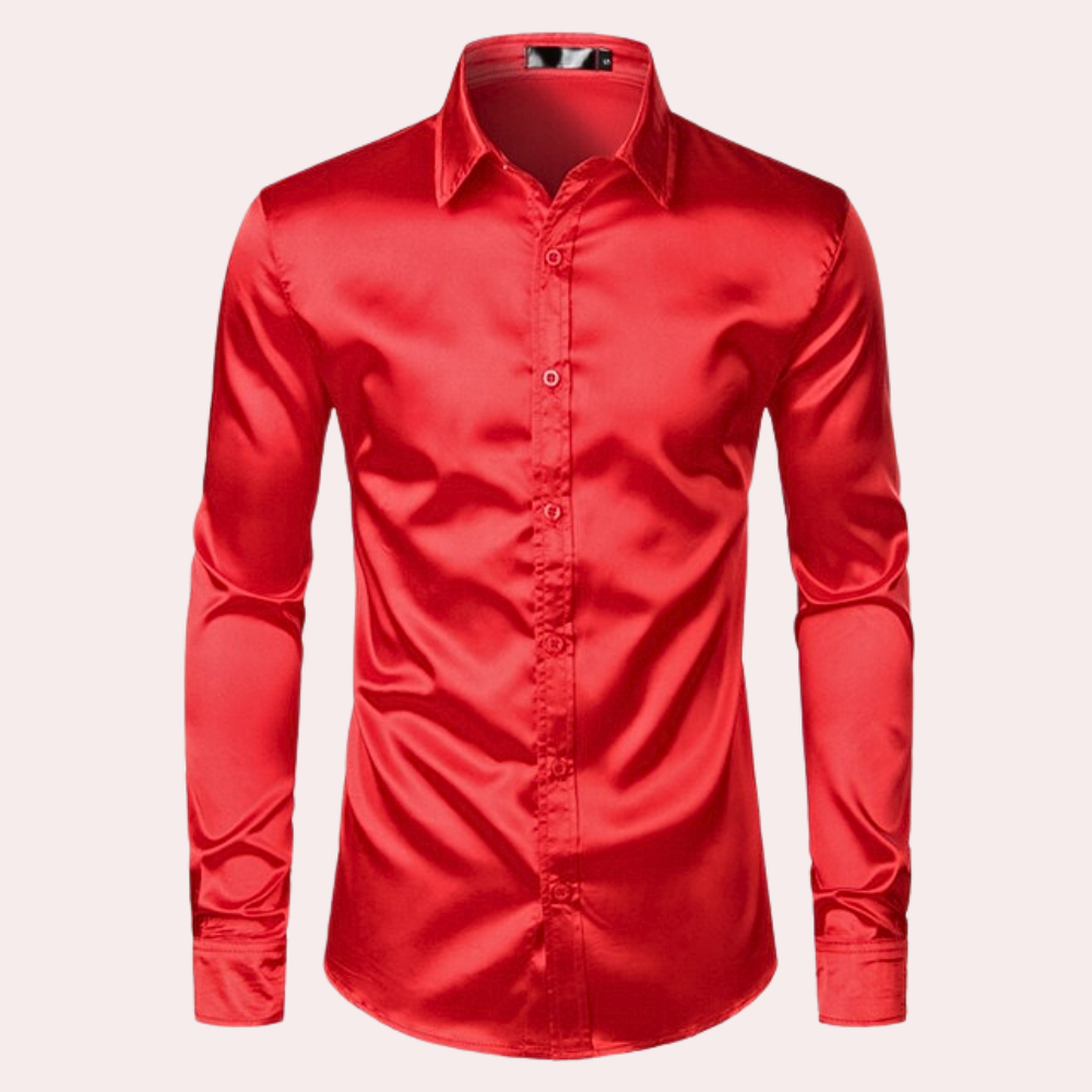 Chemise Homme Slim Fit Bleu Brillant