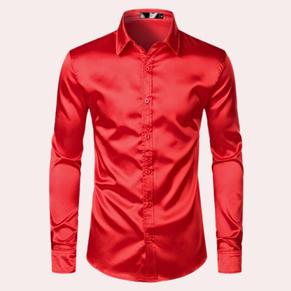 Chemise Homme Slim Fit Bleu Brillant