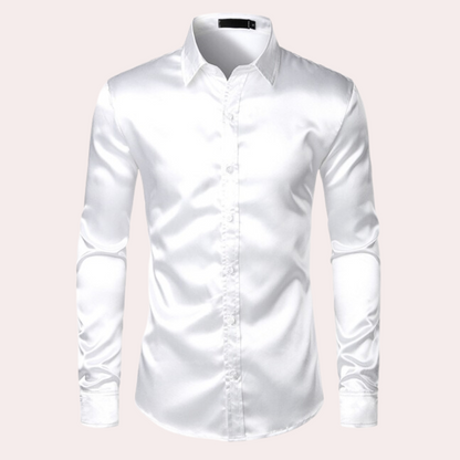 Chemise Homme Slim Fit Bleu Brillant