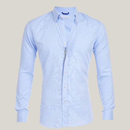 Chemise homme manches longues fermeture éclair moderne