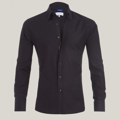 Chemise homme manches longues fermeture éclair moderne
