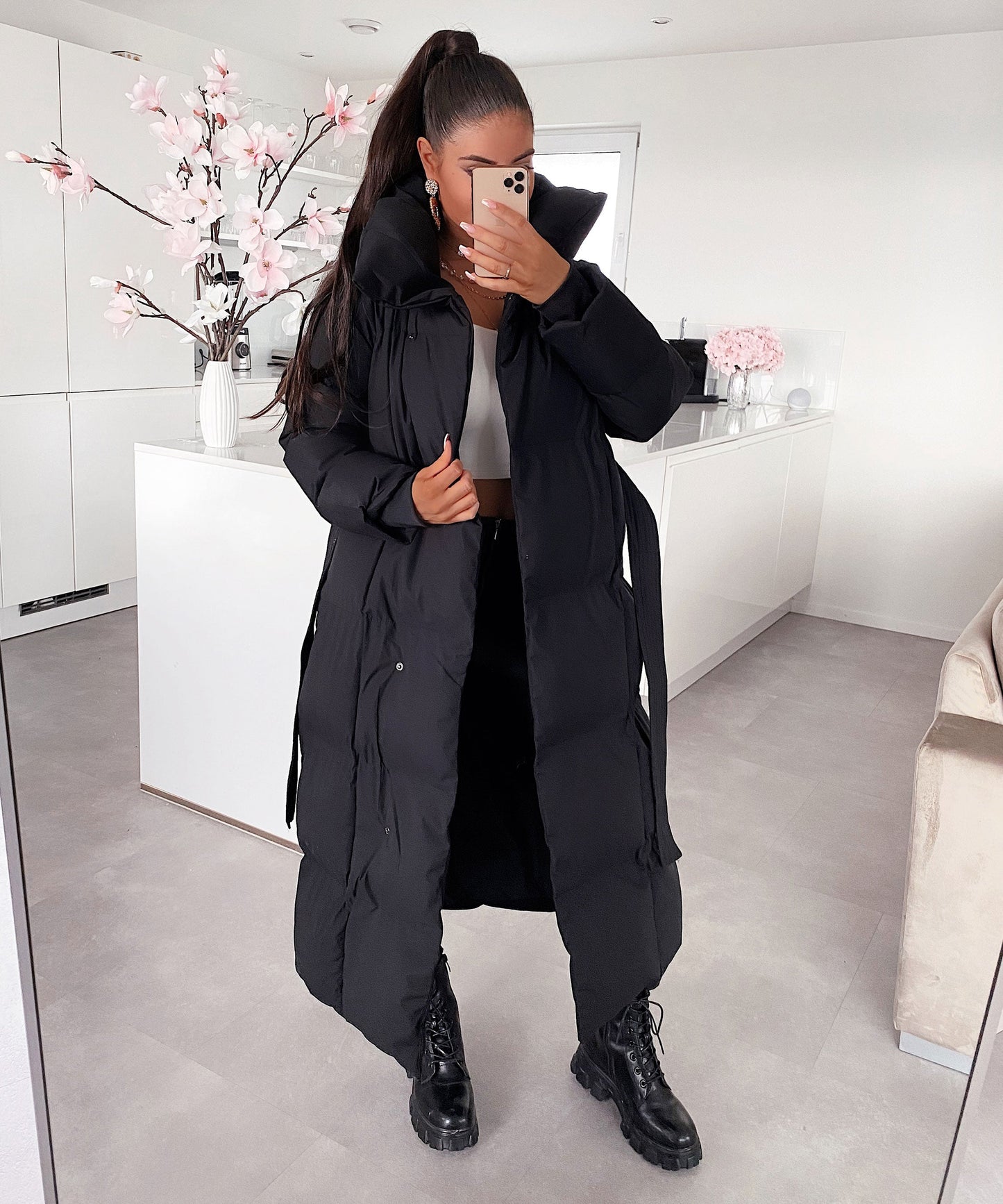 Parka long d'hiver surdimensionné pour femme