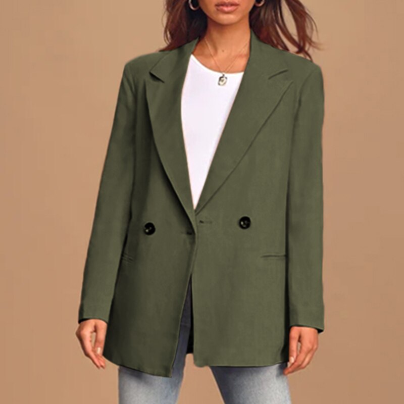 Blazer élégant oversize croisé classique