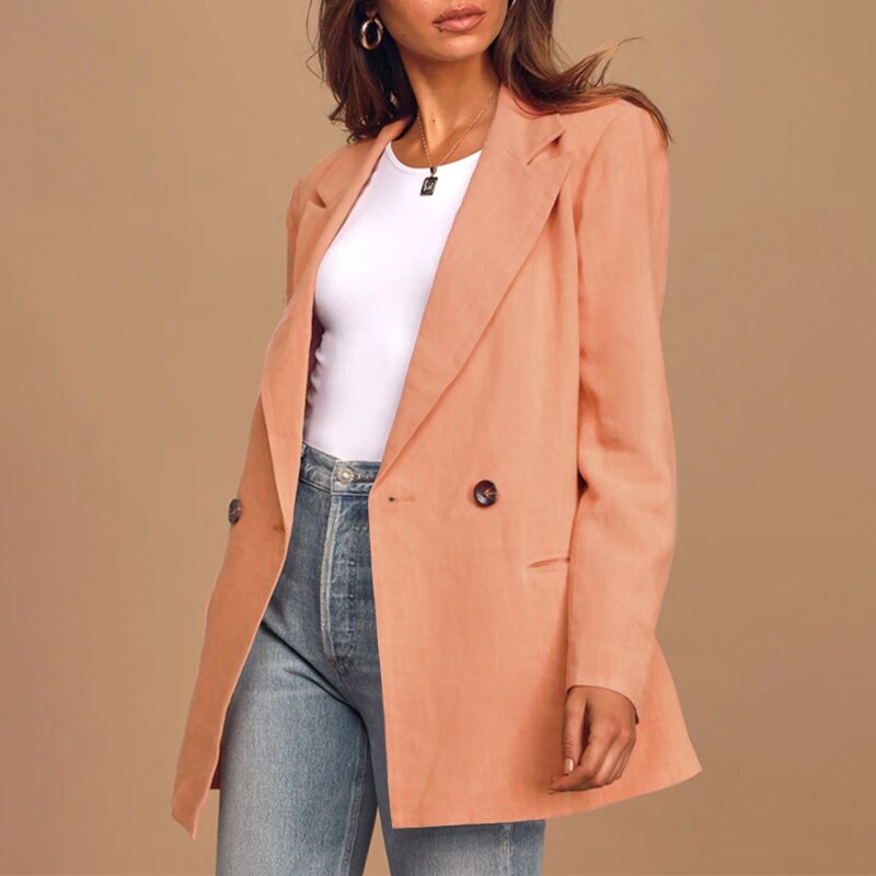 Blazer élégant oversize croisé classique