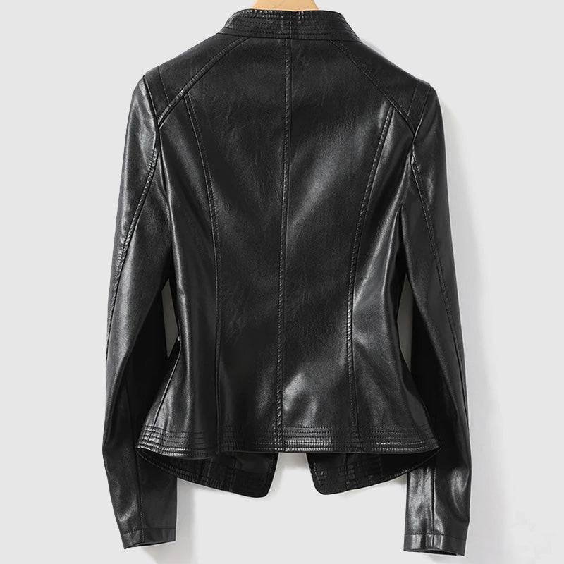 Vegane Lederjacke Frauen Reißverschluss Ökologisch - IdealeKleiden