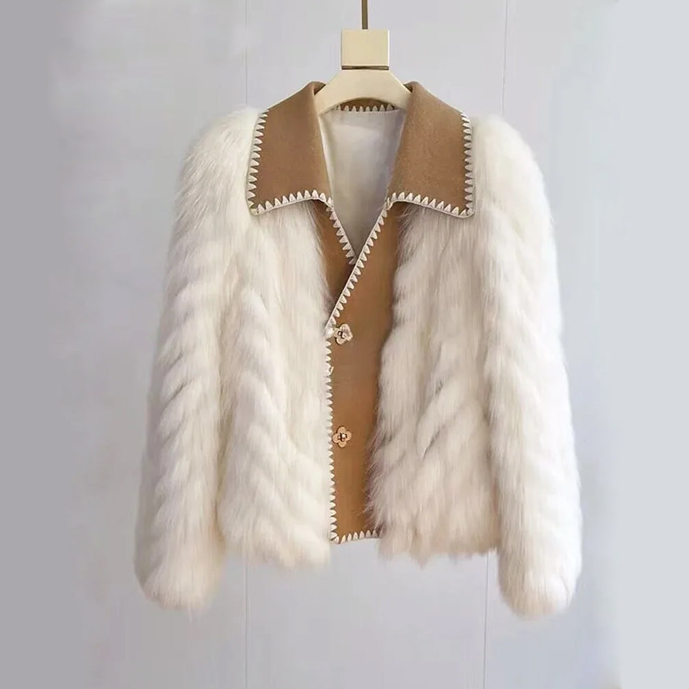 Manteau douillet pour femme style vintage petite taille