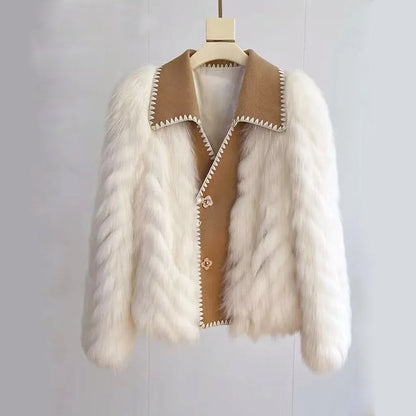 Manteau douillet pour femme style vintage petite taille