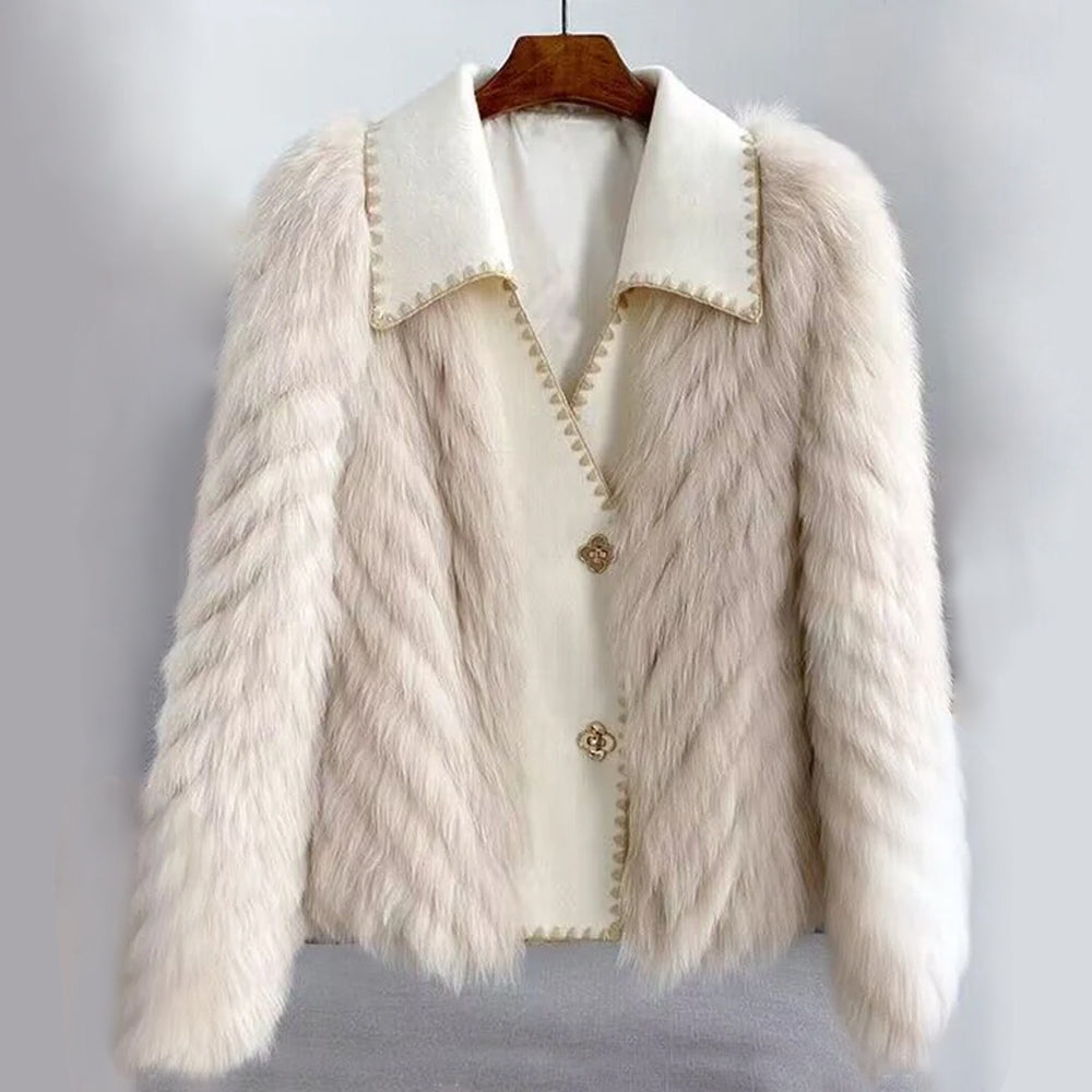 Manteau douillet pour femme style vintage petite taille