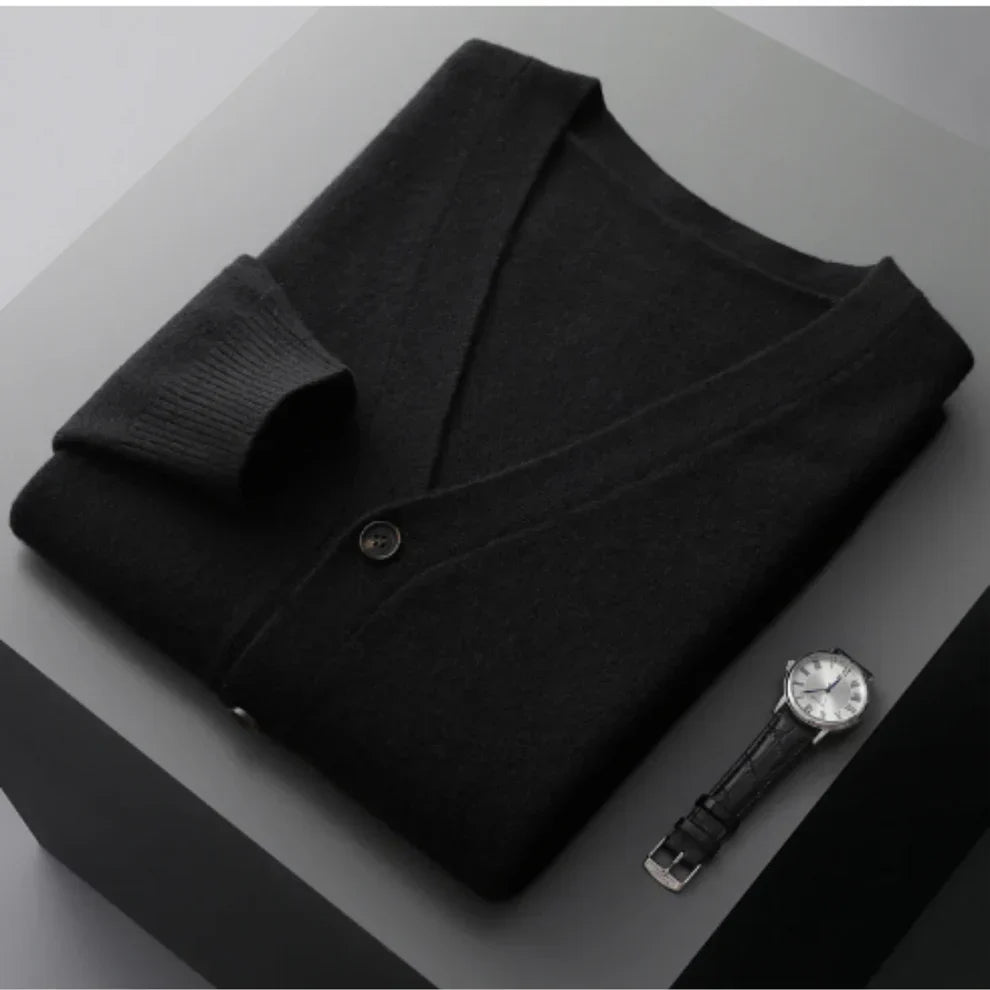 Cardigan élégant noir pour homme