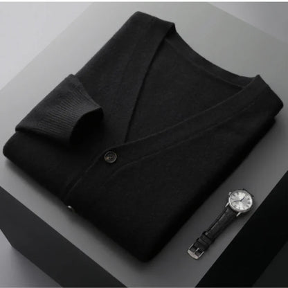 Cardigan élégant noir pour homme