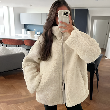 Veste d'hiver chaude pour femme en polaire pour l'extérieur